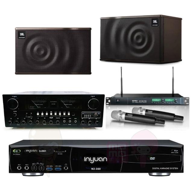 【音圓】N2-350+AK-898+ACT-869+JBL MK08(點歌機4TB+擴大機+無線麥克風+迴授抑制器+喇叭)