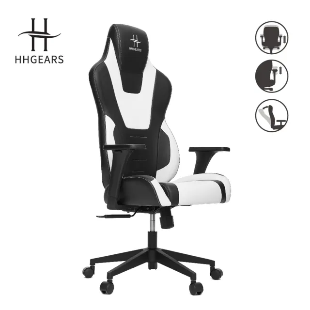 【HHGears】HHGears XL300 電競椅 黑白(原廠保固一年)