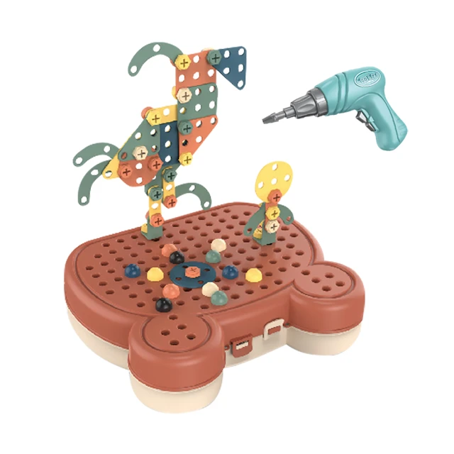 【JoyNa】螺絲玩具組 電鑽螺絲拼圖(電鑽玩具/擰螺絲玩具/拼裝玩具/益智玩具/修理工具箱/拼裝積木組)