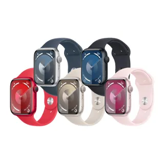 【Apple】S 級福利品 Apple Watch S9 GPS 45mm 鋁金屬錶殼搭配運動式錶帶(原廠保固中)