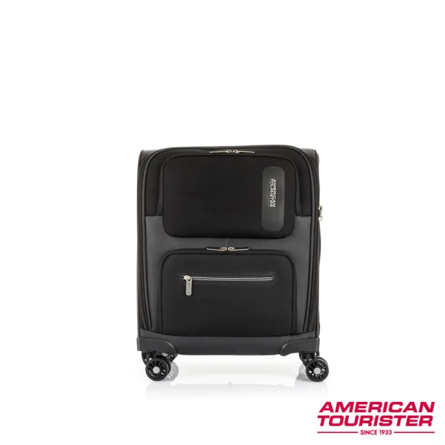 【AMERICAN TOURISTER 美國旅行者】18吋Maxwell 前開式極輕量布面軟殼登機箱/布箱(多色可選)