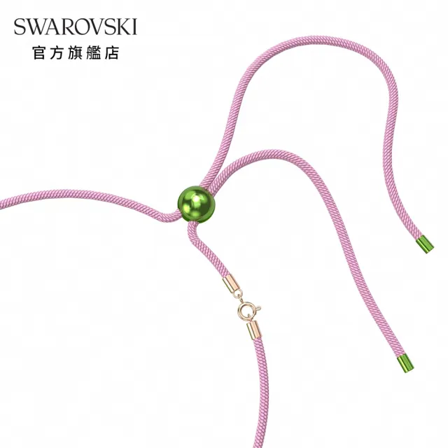 【SWAROVSKI 官方直營】Dulcis項鍊 枕形切割 綠色 交換禮物