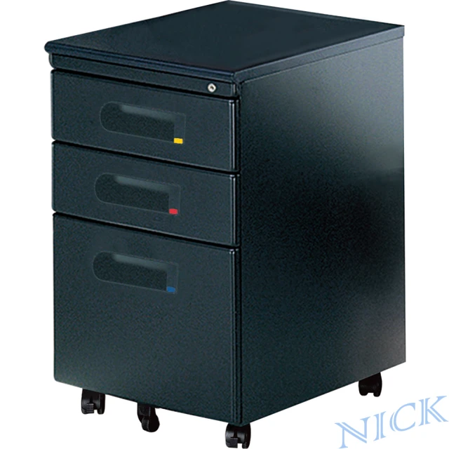 NICK 平面鋼製活動櫃_三抽(NICK/活動櫃/三層櫃/桌