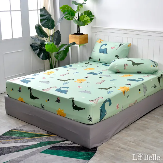【La Belle】海島針織床包枕套組-加大(多款任選)