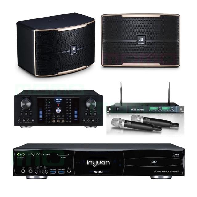 【音圓】S-2001 N2-350+OKAUDIO DB-8AN+ACT-869+JBL Pasion 10(點歌機4TB+擴大機+無線麥克風+喇叭)