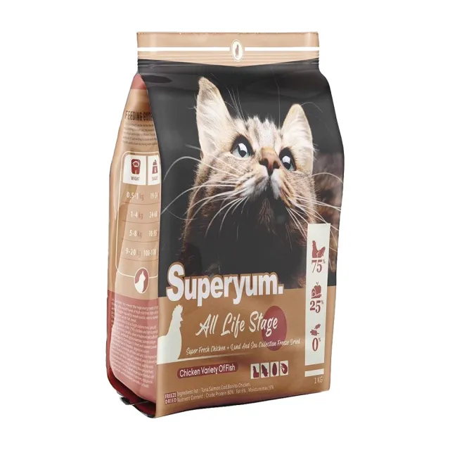 【Superyum極致美味】全齡貓凍乾糧-4.9kg X 1包(全齡貓/凍乾糧/低敏低卡配方)