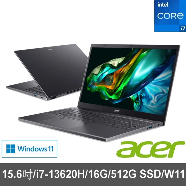 Acer 宏碁 15.6吋i7效能筆電(Aspire 5/A515-58M-74M4/i7-13620H/16G/512G SSD/W11)