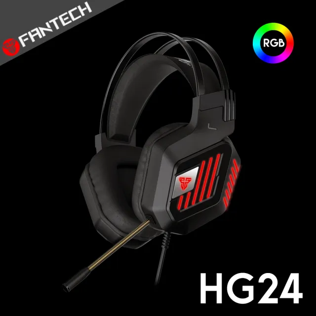 【FANTECH】7.1聲道RGB耳罩式電競耳機(HG24)