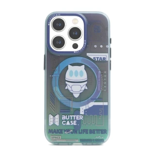 【BUTTERCASE】iPhone 15 Pro 6.1吋 Mars-Mission磁吸夜光防摔手機殼-航太