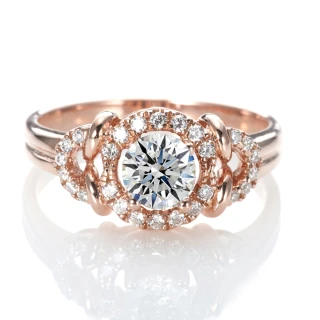 【DOLLY】0.50克拉 求婚戒完美車工鑽石戒指(035)