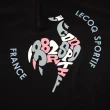 【LE COQ SPORTIF 公雞】高爾夫系列 女款黑色LOGO立領拉鍊長袖棉衫 QLS2T105