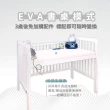 【La Joie 喬依思】EVA 下拉式書桌嬰兒床(附嬰兒專用彈力棉床墊4cm+剎車腳輪+併床橫桿)