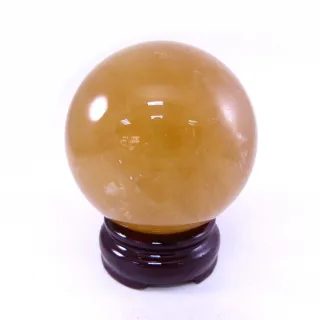 【寶峻晶石館】黃冰洲球 直徑6~7cm