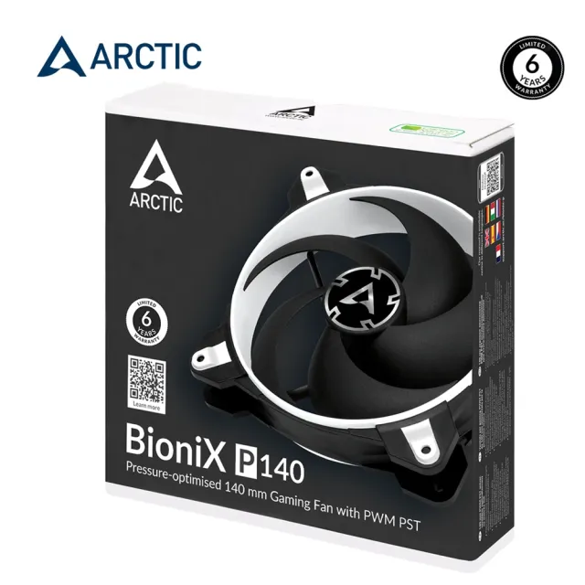 【Arctic】BIONIX P140 14公分聚流控制共享風扇 競技版 白色