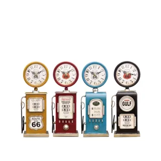 古董加油站時鐘(復古裝飾 時尚經典 造型時鐘)
