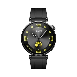 【HUAWEI 華為】Watch GT4 41mm 活力款-幻夜黑(曜石黑真皮錶帶組)