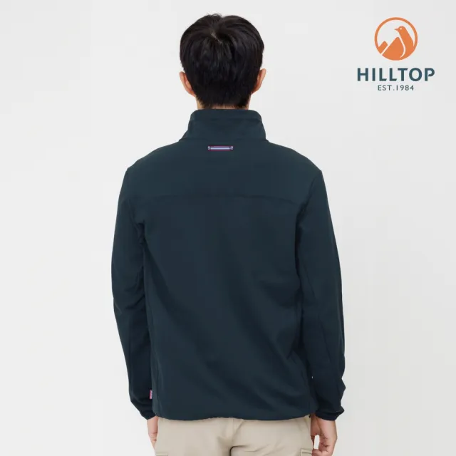 【Hilltop 山頂鳥】POLYGIENE抗菌吸濕快乾保暖彈性立領刷毛外套 男款 藍｜PH22XM24ECE0