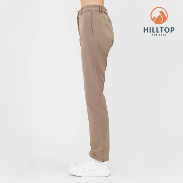 【Hilltop 山頂鳥】防潑水保暖彈性長褲 女款 卡其｜PH31XFP6ECN0