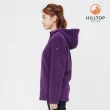 【Hilltop 山頂鳥】保暖刷毛連帽外套 女款 紫 PH22XFZ4ECJ0
