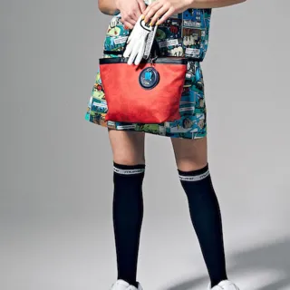 【Munsingwear】企鵝牌 女款桃紅色超好裝質感印花保冷袋 MLRE0A55