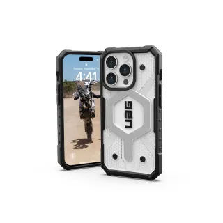 【UAG】iPhone 15 Pro 磁吸式耐衝擊保護殼-透明(吊繩殼 支援MagSafe功能)