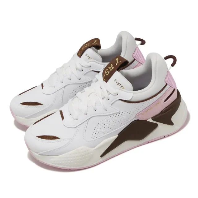 【PUMA】休閒鞋 RS-X Preppy Wns 女鞋 白 粉 棕 拼接 增高 復古 老爹鞋(391092-02)