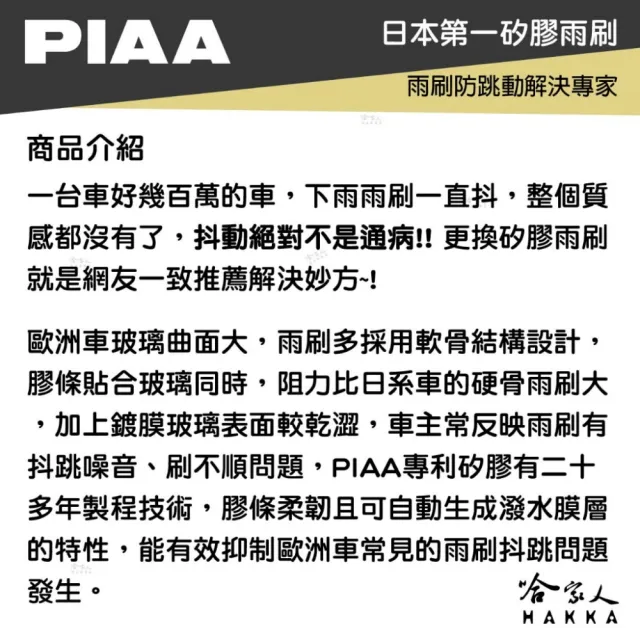 【PIAA】Honda Accord 五代 六代 專用三節式撥水矽膠雨刷(24吋 19吋 90~02年 Aero Vogue 哈家人)