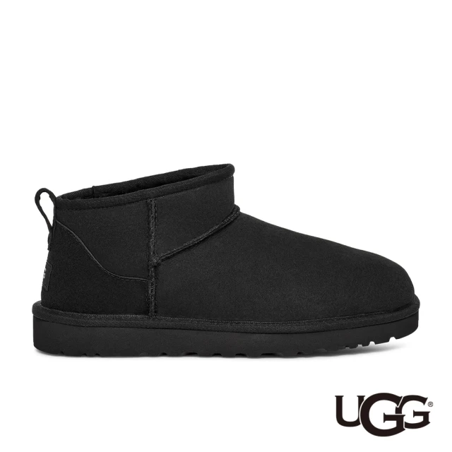 UGG 男靴/雪靴/低筒靴/毛毛靴/Classic Ultra Mini(黑色-UG1137391BLK)