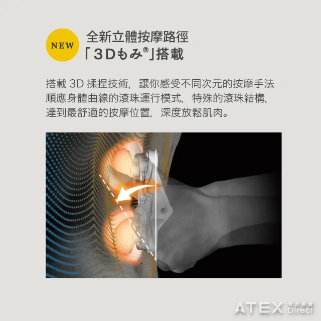 【ATEX】官方旗艦館 Lourdes 3D金字塔型按摩抱枕AX-HCL310(按摩枕/3D立體)
