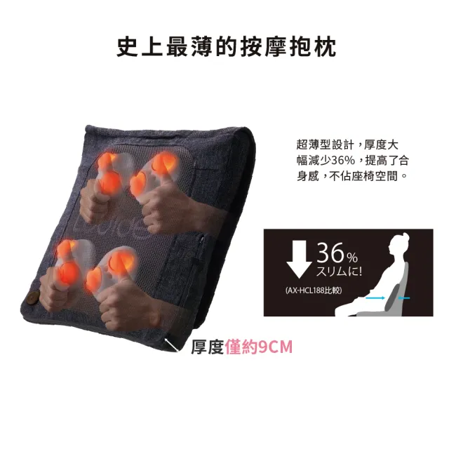 【日本ATEX官方旗艦館】Lourdes超薄美型3D溫熱按摩枕 AX-HCL338(3D立體/按摩枕-加價購賣場)