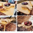 【May Shop】zakka創意韓式餐具 木質帶柄泡菜碗 沙拉碗麵碗