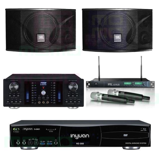 【音圓】N2-350+AK-8800 PRO+ACT-869+JBL Ki110(4TB點歌機+綜合擴大機+無線麥克風+卡拉OK專用喇叭)