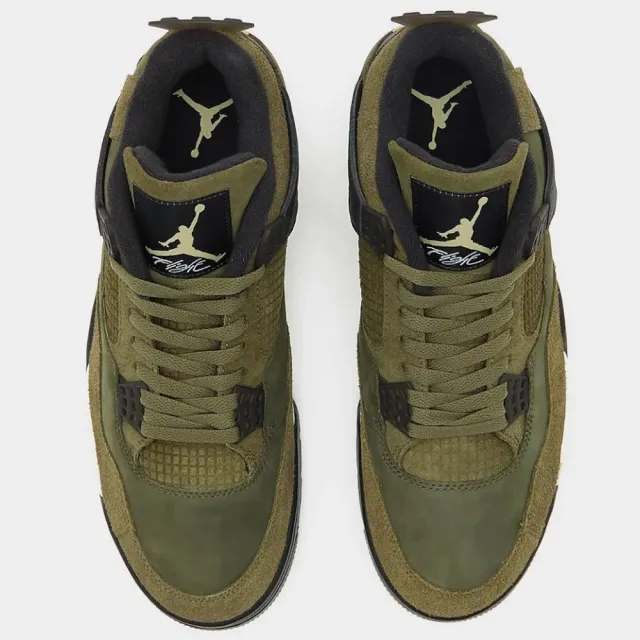 NIKE 耐吉】休閒鞋Air Jordan 4 Craft Olive 橄欖綠麂皮男鞋