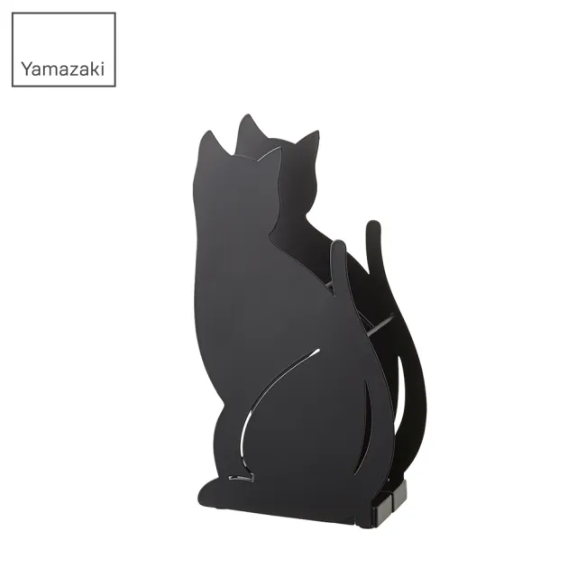 【YAMAZAKI】Cat優雅佇立傘架-黑(傘架/雨傘架/雨傘收納)