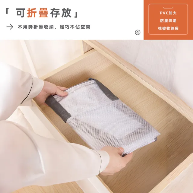 【上手家居】3入組 PVC棉被收納袋(棉被袋/防水收納袋/搬家袋/透明收納袋/衣物收納袋/被子收納袋)