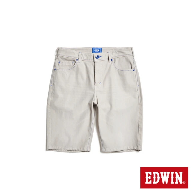 EDWINEDWIN 男裝 加大碼 EDGE JERSEYS 迦績合身牛仔短褲(淺灰色)