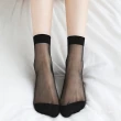 【89 zone】法式素色質感水晶絲超薄玻璃絲 薄款 女襪 絲襪 隱形襪 低筒襪 短襪 5 雙(灰/膚/黑/咖啡)