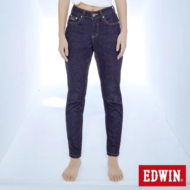 【EDWIN】女裝 怪物彈系列 怪物彈彈力錐形丹寧褲(原藍色)