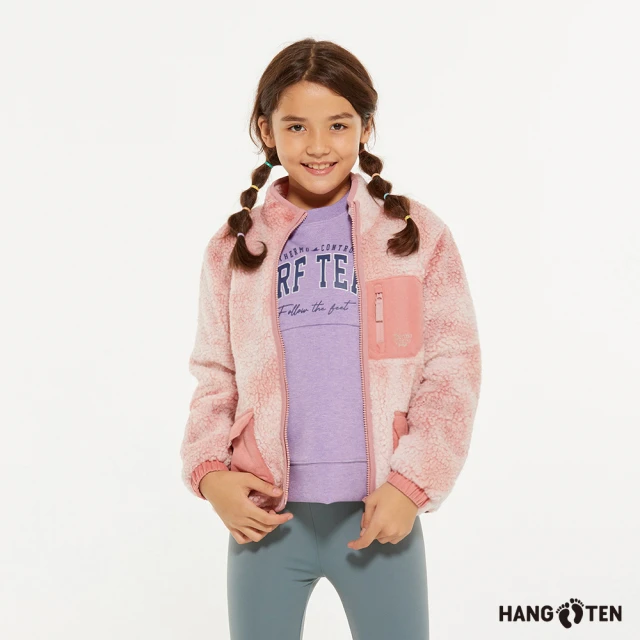 Hang Ten 童裝-恆溫多功能-雪爾帕保暖口袋立領外套(