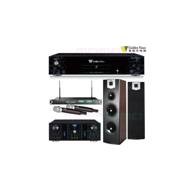 【金嗓】K1A+OKAUDIO DB-8AN+ACT-869+SK-800V(6TB點歌機+卡拉OK綜合擴大機+無線麥克風+落地式喇叭)