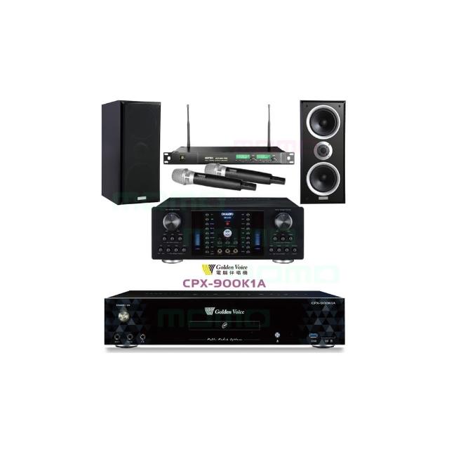 【金嗓】CPX-900 K1A+OKAUDIO DB-8AN+ACT-869+W-26B(6TB點歌機+綜合擴大機+無線麥克風+書架式喇叭)