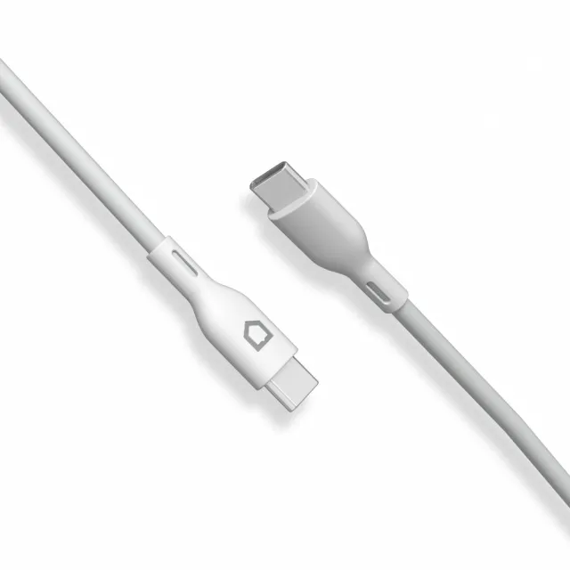 【RHINOSHIELD 犀牛盾】USB-C to USB-C 白色傳輸/充電線 2公尺(Android/iPad適用Type C)