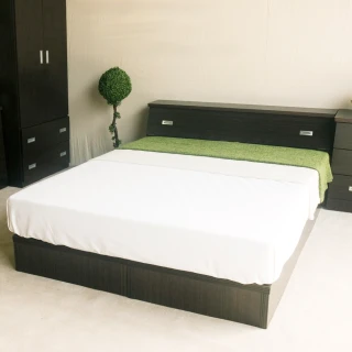 【YUDA 生活美學】房間組二件組 加大6尺  收納床頭箱+床底  床底組/床架組