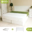 【YUDA 生活美學】純白色 房間組2件組 雙人5尺  床頭片+加厚六分床底 床架組/床底組