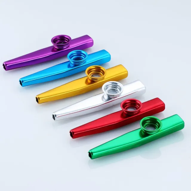 【KM MUSIC】鋁合金卡祖笛 2入 卡祖笛 笛子 KAZOO(贈笛膜/絨布收納袋/卡祖笛保護套)