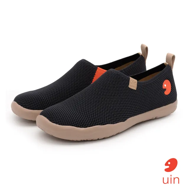 【uin】西班牙原創設計 男鞋 黯黑素色休閒鞋M1109308(素色)
