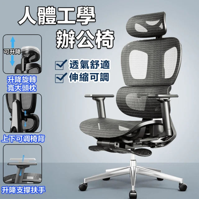 YW 萬藝人體工學電腦椅(可調節躺椅 升降電競椅 工學椅 辦公椅 折疊椅)