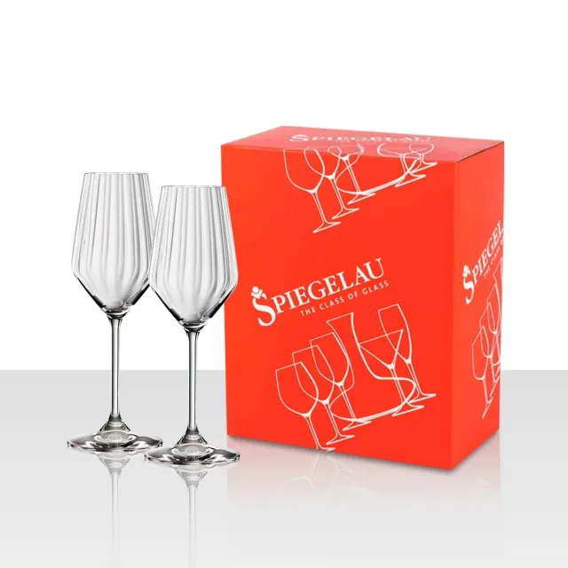 【Spiegelau】歐洲製Life style香檳杯/2入禮盒/310ml(直紋品味款)