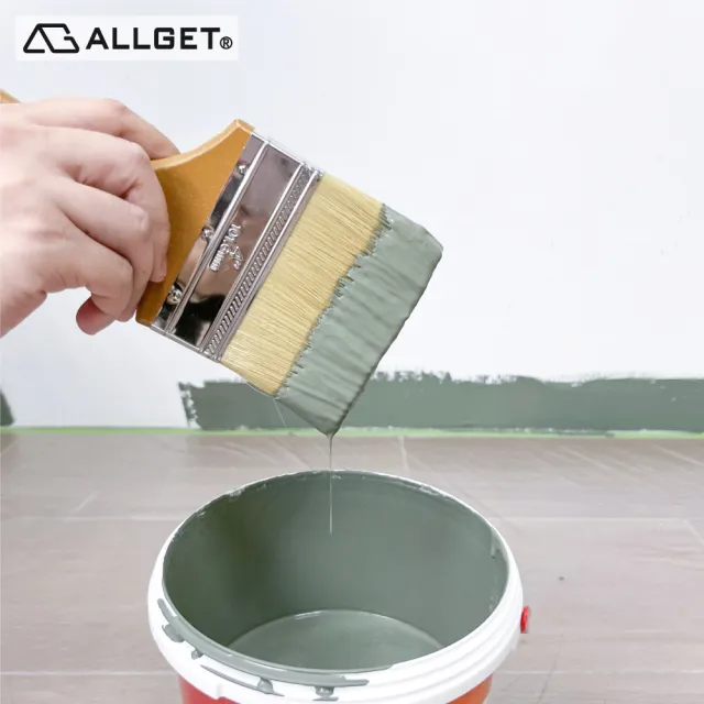 【ALLGET】301中毛高級油漆刷-4吋(水性油性皆可使用 居家DIY 毛刷 低廉價格買到高級油漆刷)