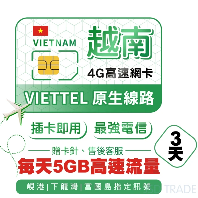 瘋旅遊 6天Viettel原生卡 每日5GB 越南網卡 網路
